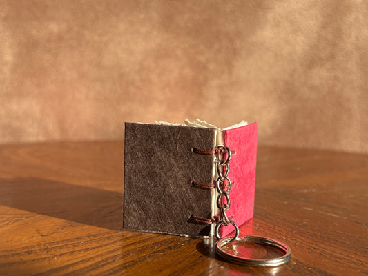 Pink and Brown Keychain Journal