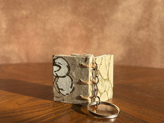White and Gold Keychain Journal