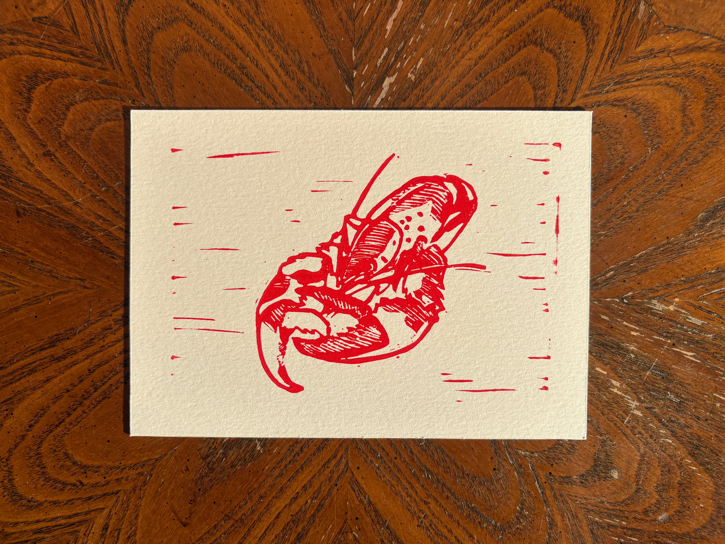 Lobster Block Print