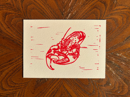 Lobster Block Print