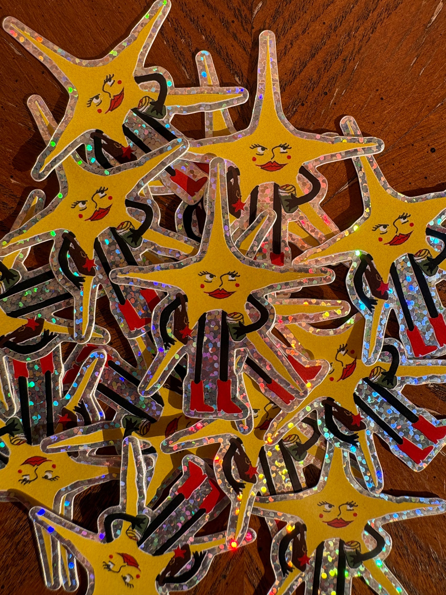 Girly Star Sticker