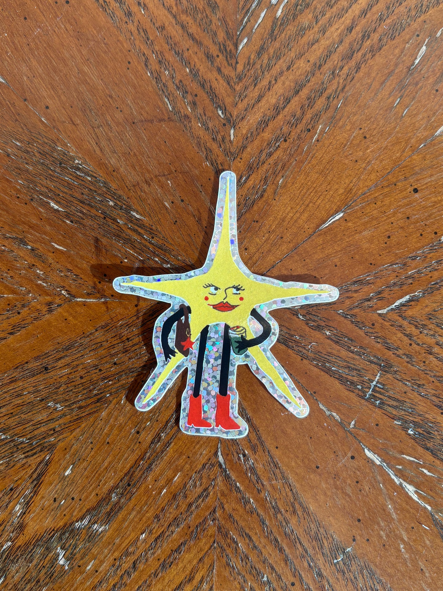 Girly Star Sticker