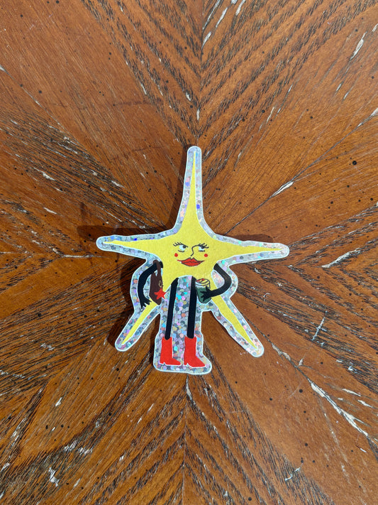 Girly Star Sticker